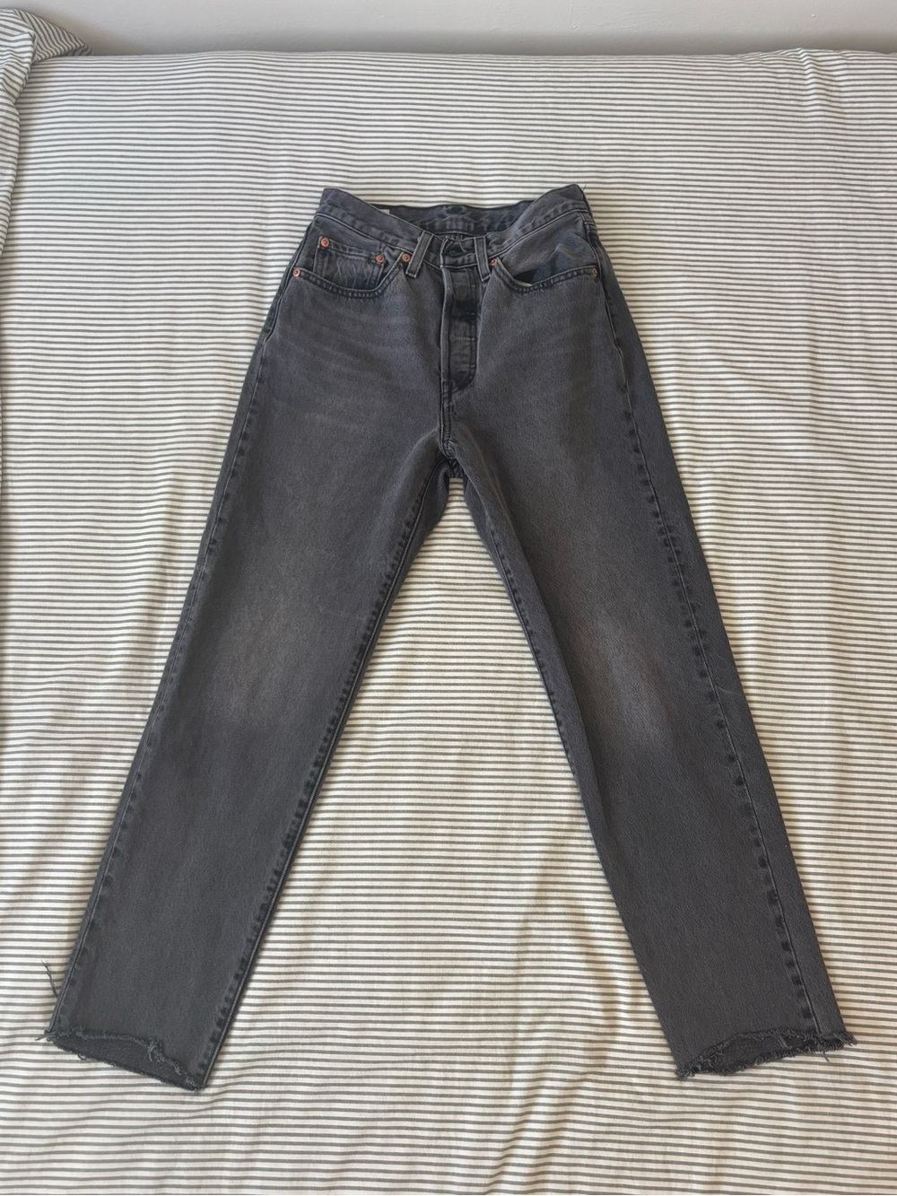 Levi’s Cropped Grey 501 Jeans